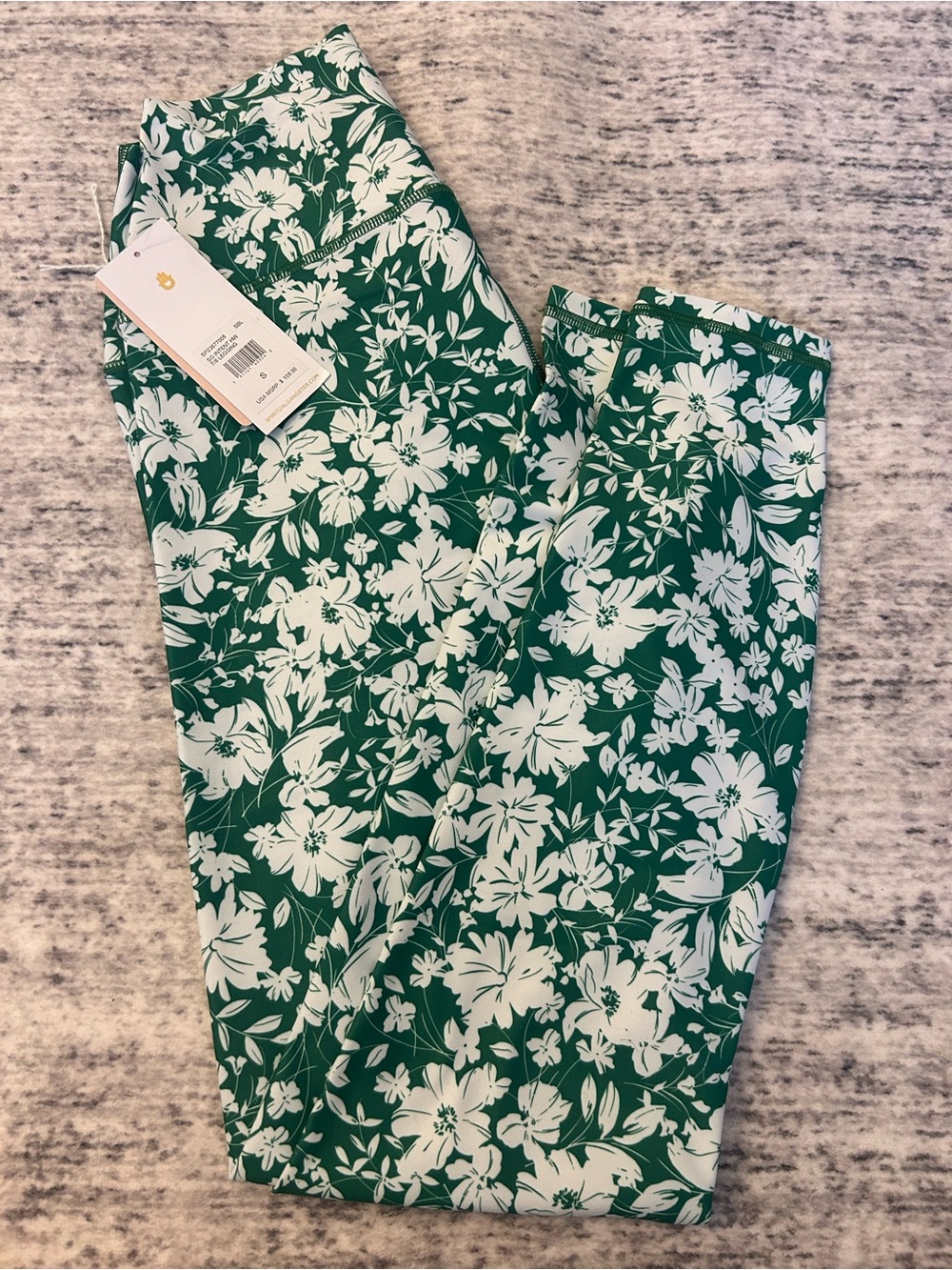 Spiritual Gangster-Green Floral Leggings
